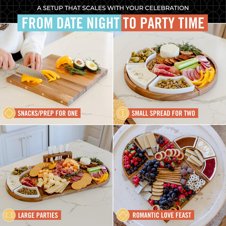 Elite Snacker Large Charcuterie Board Set (10 Count)