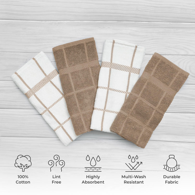 100% Cotton Terry Dish Towels (4 Count)