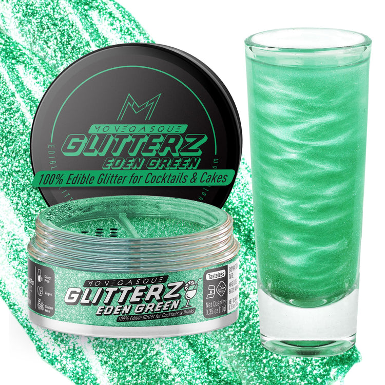 Eden Green Edible Glitter for Drinks & Cakes