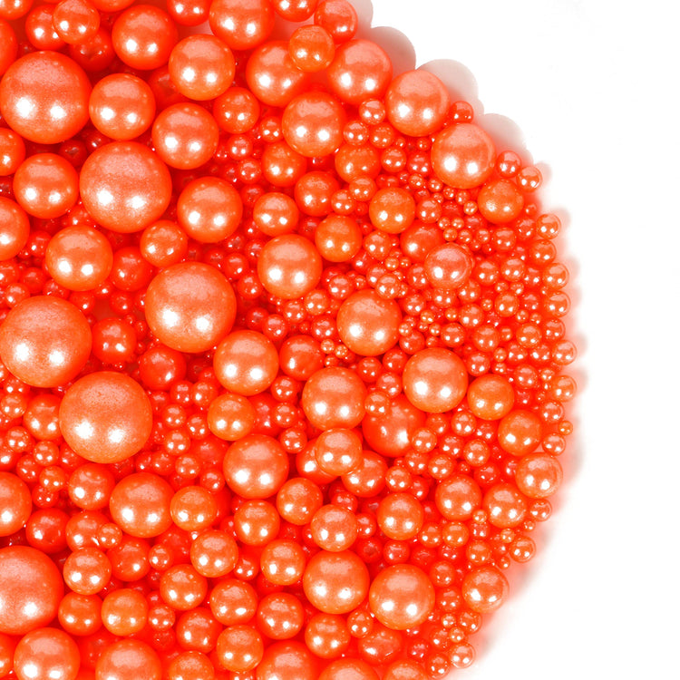 Orange Pearl Sugar Sprinkles (4.58 Ounce)