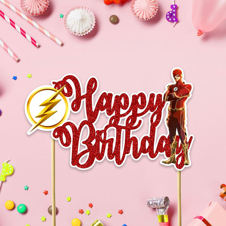 Flsh Happy Birthday Cake Topper