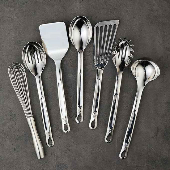 Hestan Provisions, Chef's Tools, Ultimate Set, 8-Piece, Stainless Steel Utensil set with Porcelain Bain Marie