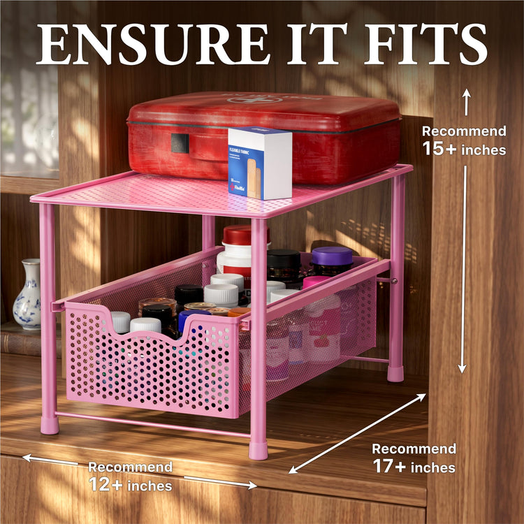 Stackable Under Sink Sliding Basket Drawer