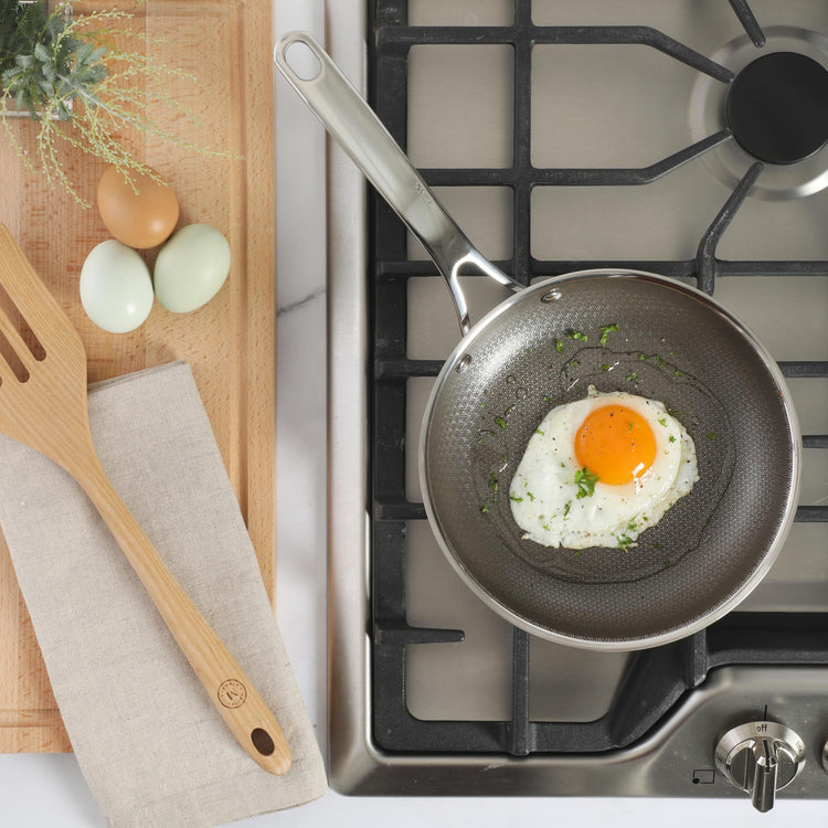 Badgley Hybrid Nonstick 8 Inch TriPly Stainless Steel Fry Pan & Stay Cool Handle
