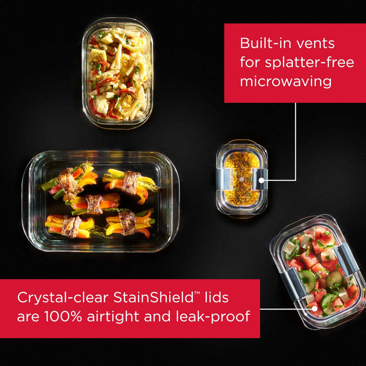 Brilliance Glass Food Storage Containers (2 Count)