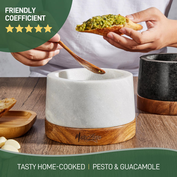 6inch Large Mortar and Pestle Set with Anti