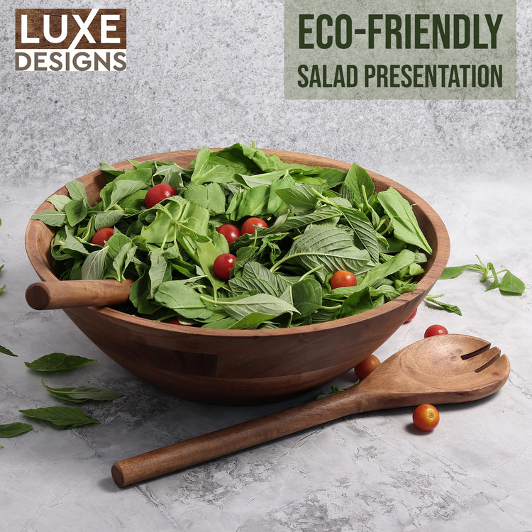 Wooden Salad Bowl Set