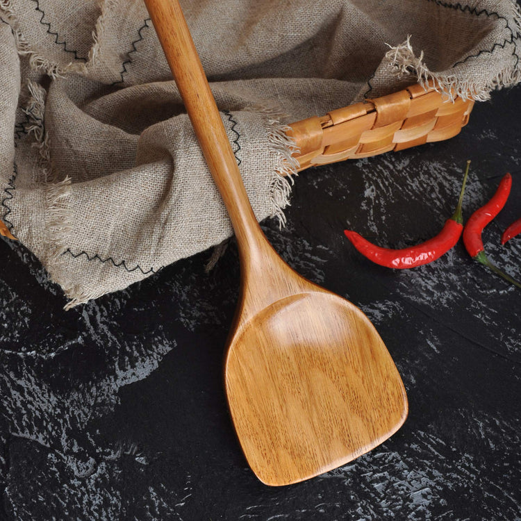 Wooden Spatula with Long Handle for Cooking Kitchen Cookware