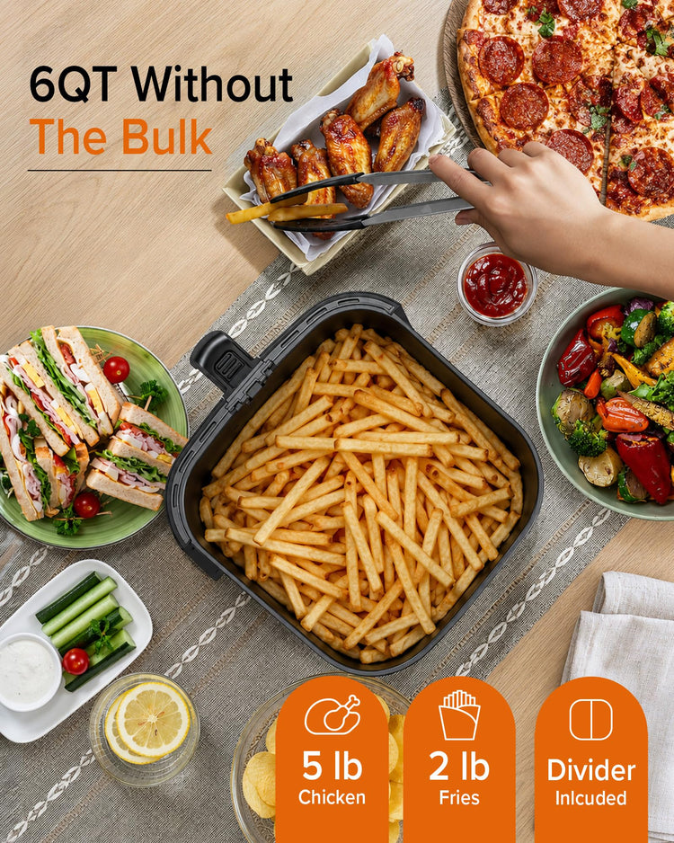 Brio 10-in-1 Air Fryer, 6 QT Capacity with Smart Probe