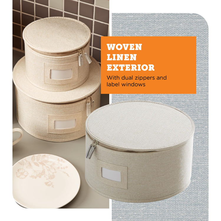 4 Piece China Plate Storage Set