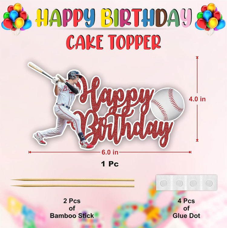 Seyal® Baseball Happy Birthday Cake Topper