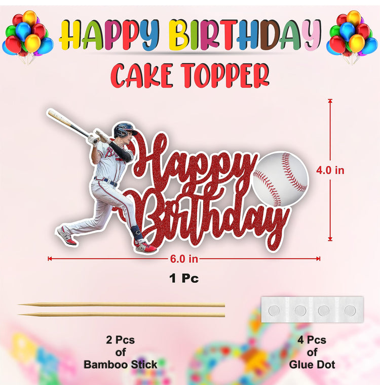 Baseball Happy Birthday Cake Topper