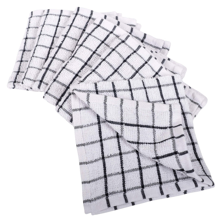 Pantry 100% Cotton Checkered Grid Dish Cloths (6 Count)