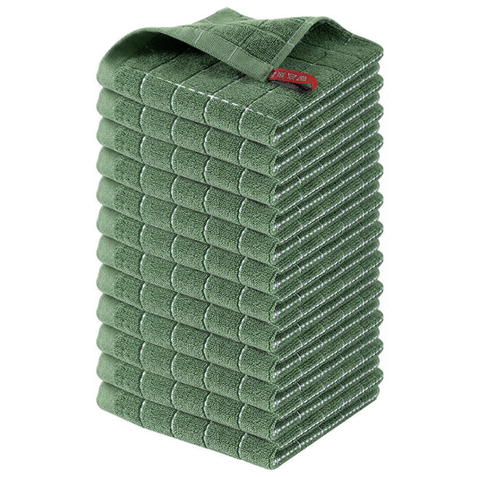 100% Cotton Terry Kitchen Dish Cloths (12 Count)