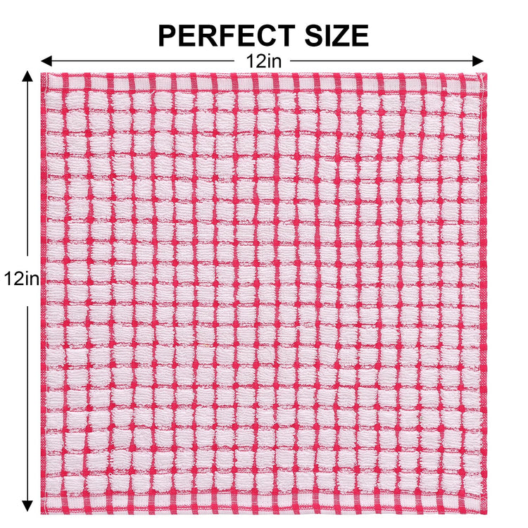 Cotton 8 Pack Terry Kitchen Dish Cloths (8 Count)