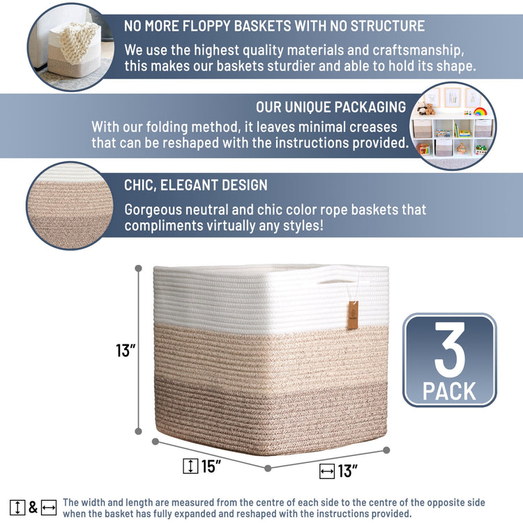13x15x13 Kallax Storage Cubes Bins (3 Count)