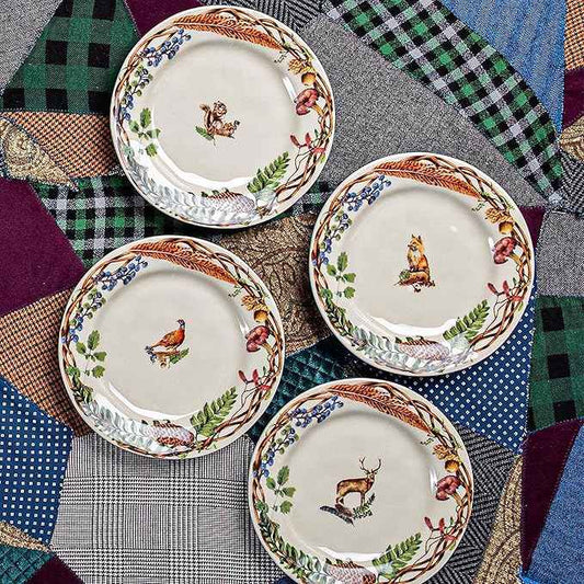 Juliska Forest Walk Dessert/Salad Plate Assorted Set/4