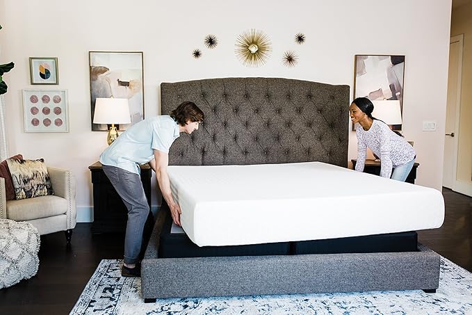 Signature Design by Ashley Chime Memory Foam 12" King Mattress with Thick Memory and Support Foam for Pressure Relief, Fiberglass Free, Mattress In A Box