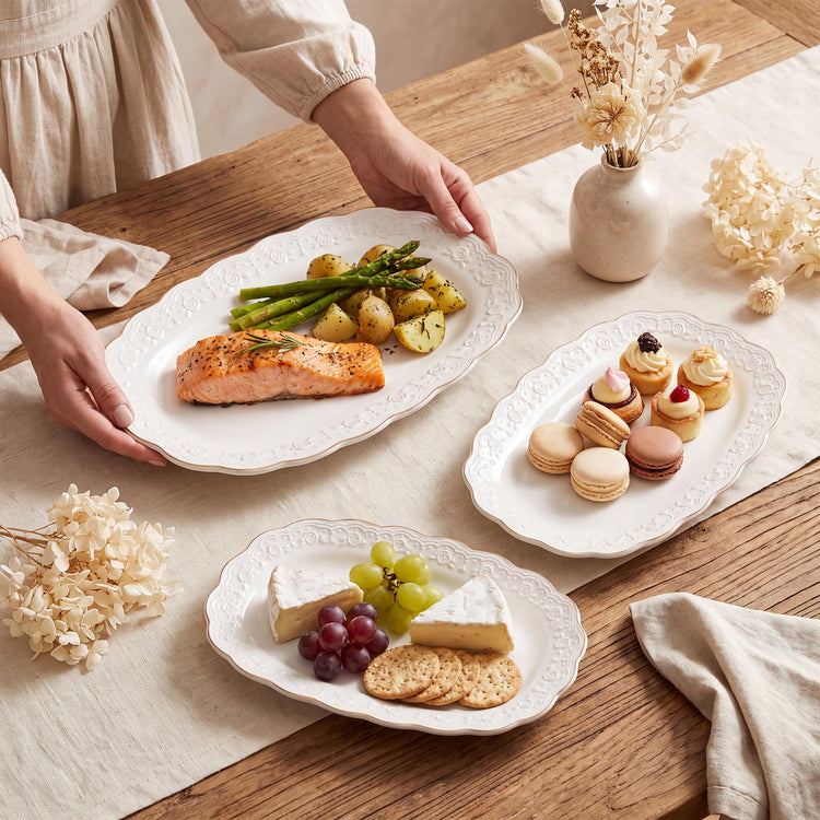 Ceramic Serving Platter Set (3 Count)