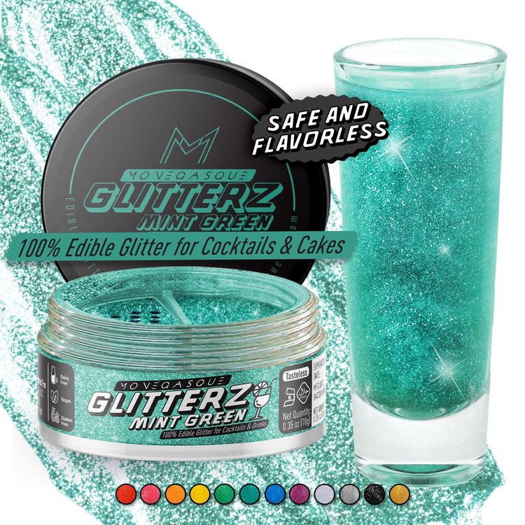 Mint Green Edible Glitter for Drinks & Cakes