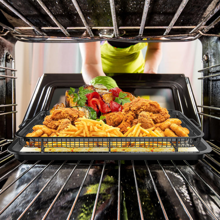 Large Air Fryer Basket for Oven with 30 PCS Parchment Paper