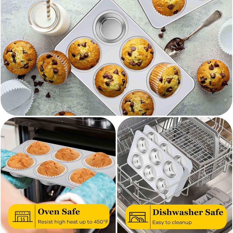 Stainless Steel Muffin Pans 6 (2.1 Count)