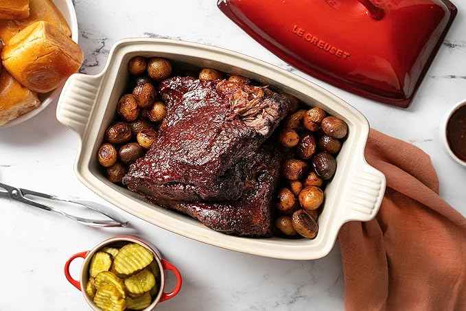 Le Creuset Heritage Stoneware Deep Baker with Lid, 4.5 qt., Marseille