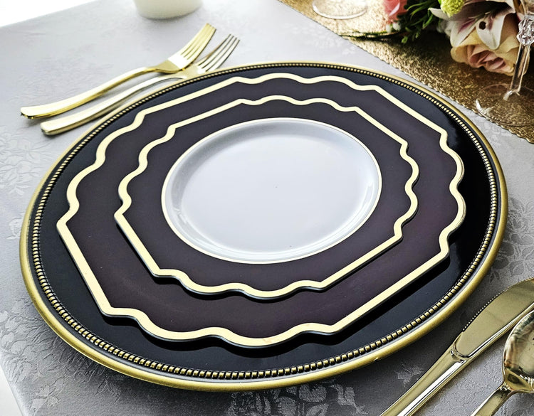OCCASIONS Disposable Plastic Plates for 25 Guests (25 Count)