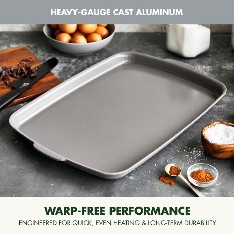 Premiere Ovenware Healthy Ceramic Nonstick 18" x 13" Half Rectangular Baking Pan