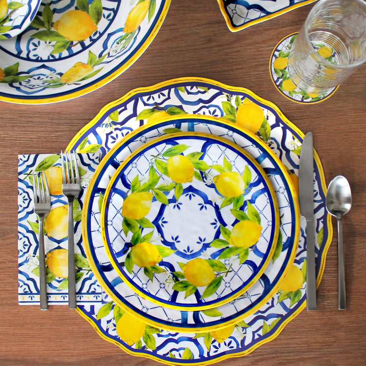 12 Piece Luxury Melamine Dinnerware Set