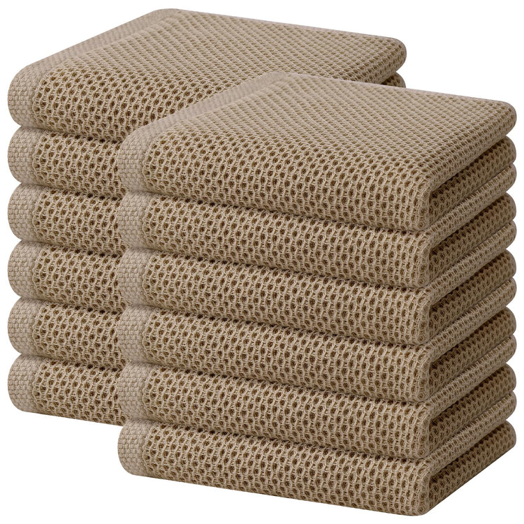 100% Cotton Waffle Weave Kitchen Dish Towels 12 (12 Count)