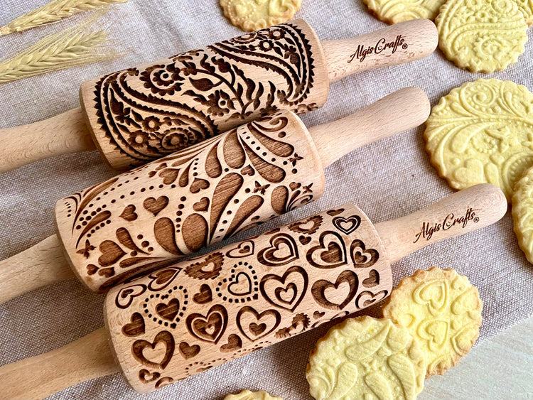 LOVELY DAY 3 KID Rolling Pin SET with HEART