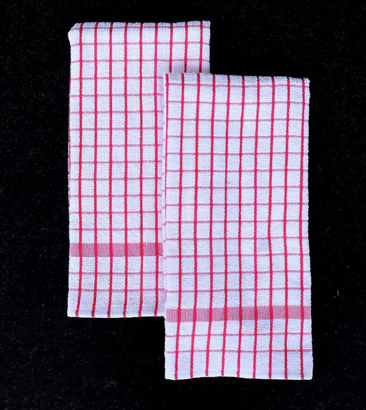 AMOUR INFINI Kitchen Towels Set of 4 - Highly Absorbent, Super Soft Terry Cotton 20x28 Inch Dish Towels with Hanging Loop - Hand & Tea Towels for Cleaning & Drying Dishes (Pink) - Nestoria