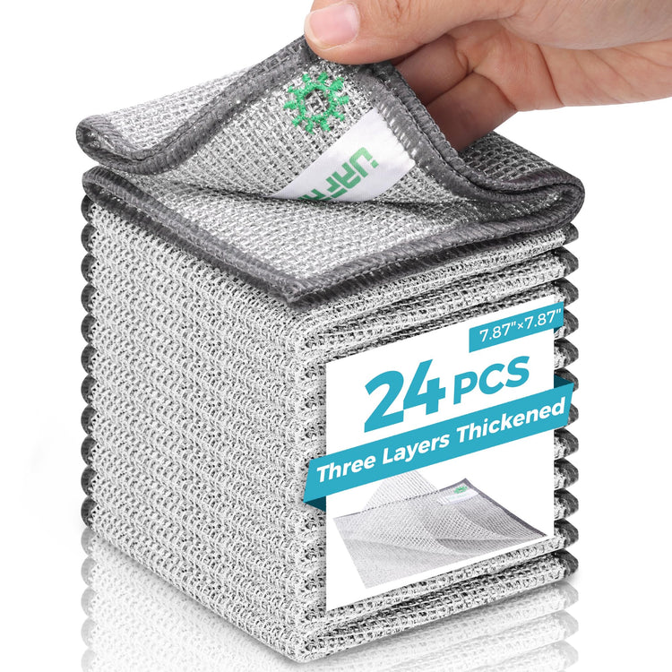 24 PCS Non Scratch Wire Dishcloth (24 Count)