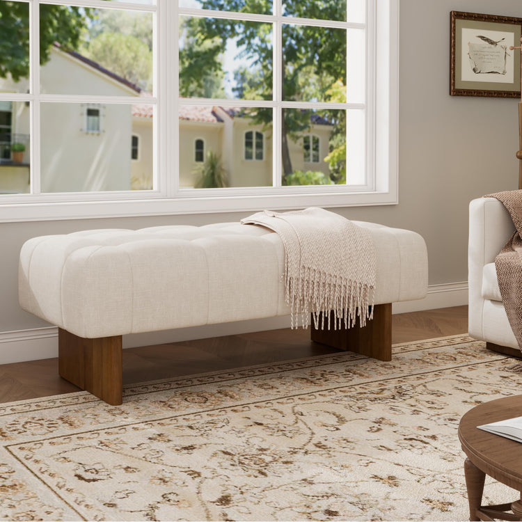 Yvone Modern Upholstered Ottoman Bench