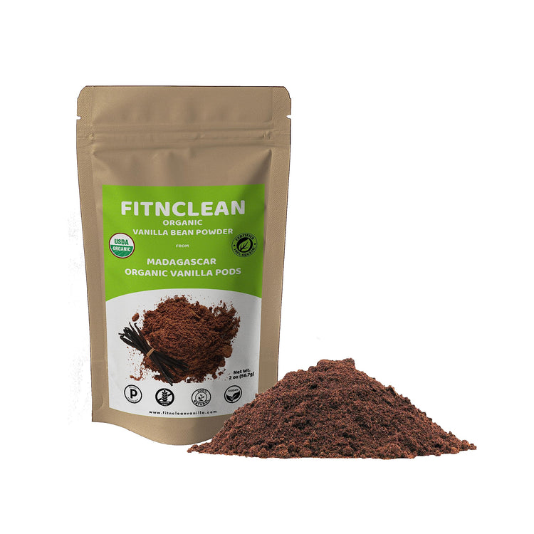 2oz Organic Madagascar Vanilla Bean Powder. Certified USDA Organic. Raw Natural Pure Unsweetened No Additives NON