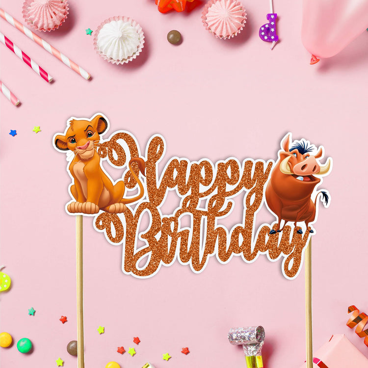 The Lion Kng Happy Birthday Cake Topper (10 Count)