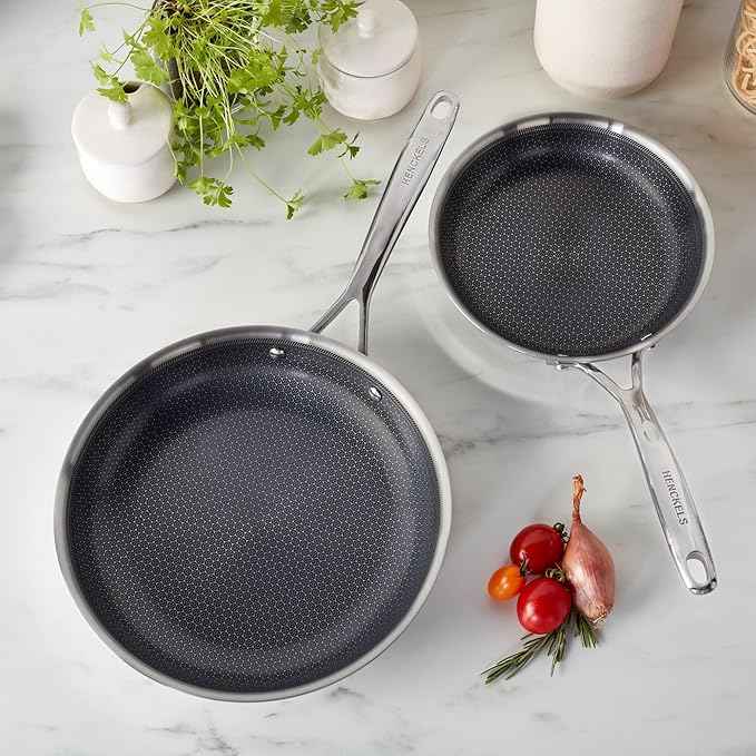 Henckels Paradigm Ceramic 2-pc Stainless Steel Dual Performance Fry Pan Set
