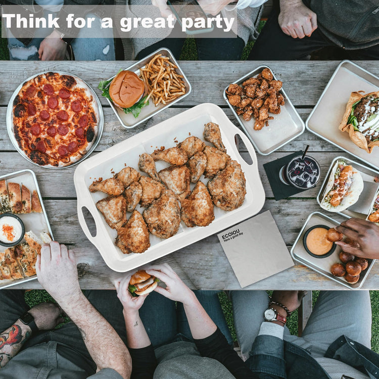 Extra Large Serving Tray with Handles (2 Count)