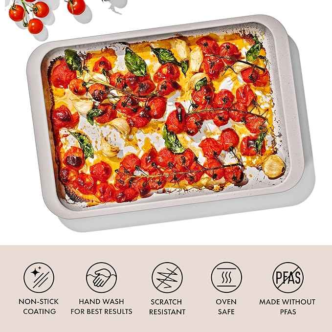 OXO Good Grips Non-Stick Pro Ceramic Coated Metal Bakeware Quarter Sheet Pan – Biscuit