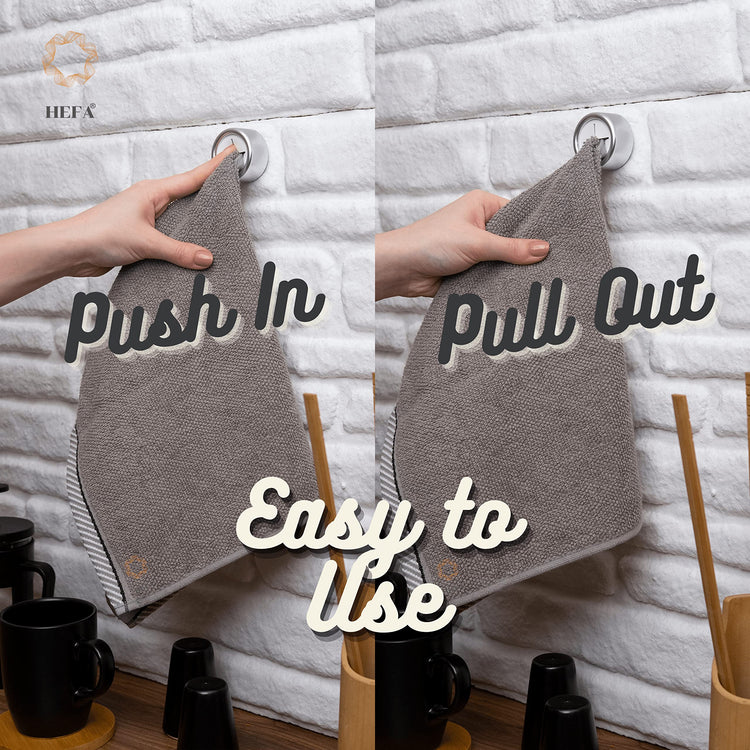Self Adhesive Dish Towel Holder Hooks (4 Count)