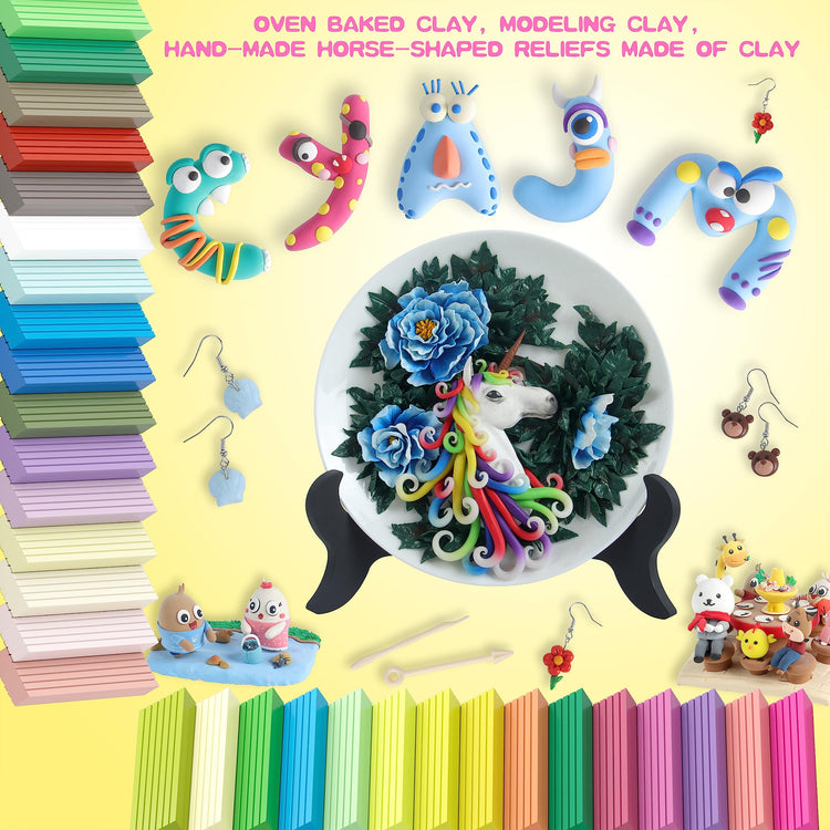 72 Colors Polymer Clay Strips Kit