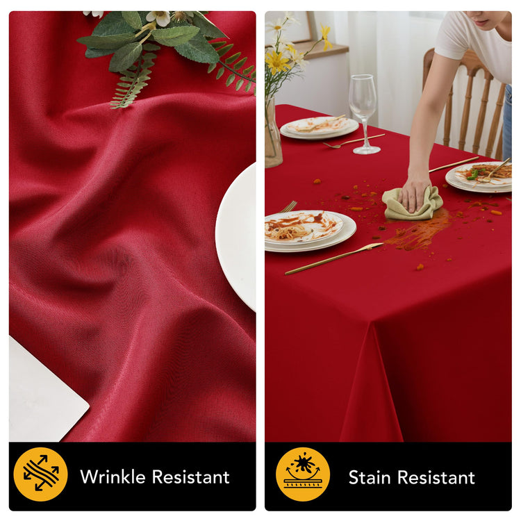 10 Pack Red Tablecloths for Rectangle Tables (10 Count)