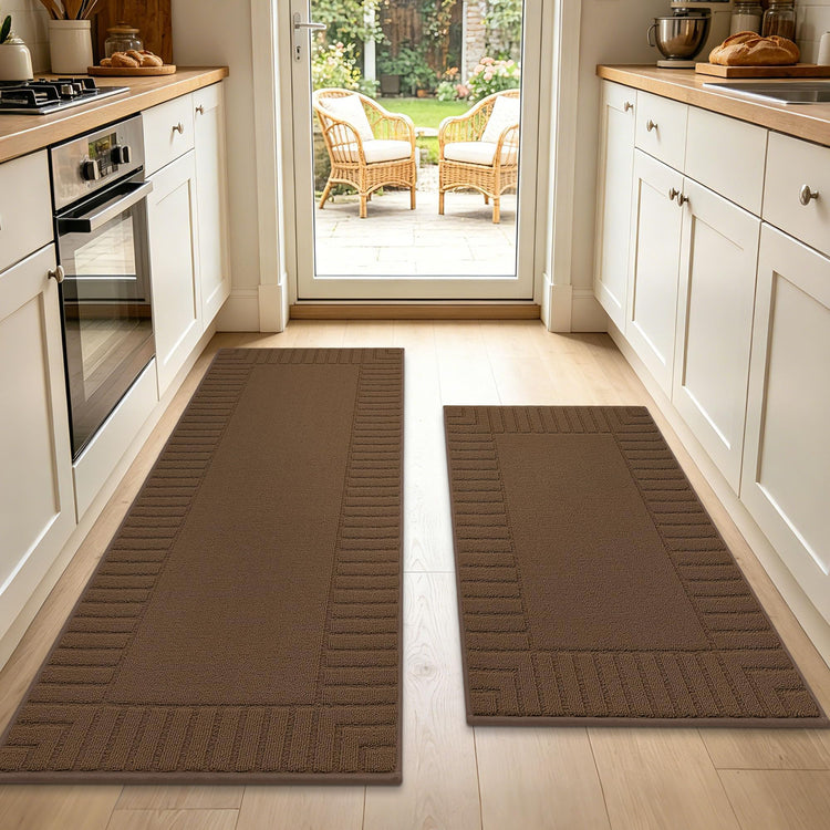 Kitchen Rugs Non Slip Washable 2PCS