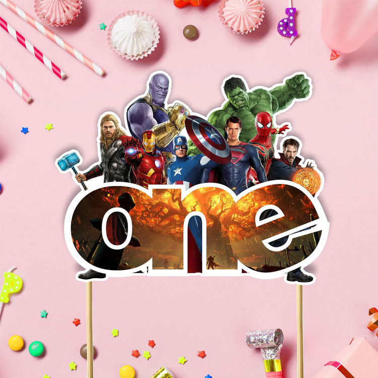 Suprhero One Cake Topper