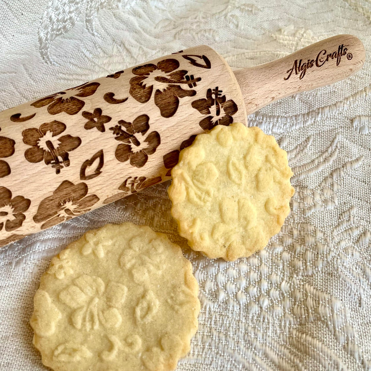 HAWAII 3 KID Rolling Pin SET. Wooden Laser Cut Mini Rolling Pins for cookies