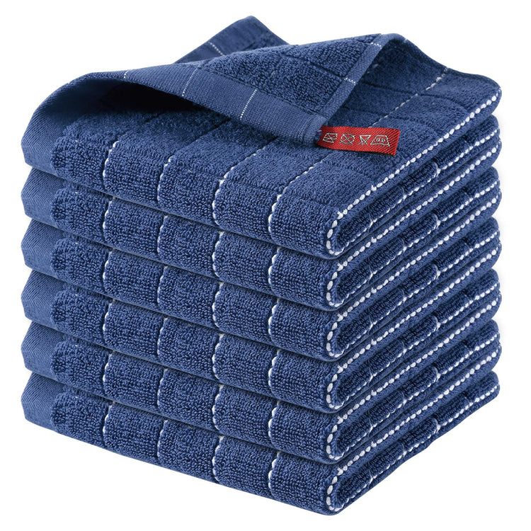 100% Cotton Terry Kitchen Dish Cloths (6 Count)