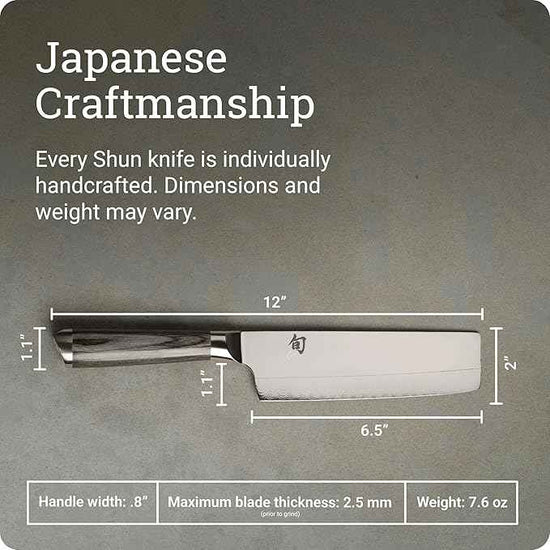 Shun Cutlery Kagerou Nakiri Knife 6.5 Inch, Ideal Sharp Chopping Knife for Vegetables and All-Purpose Chef Knife, Professional Nakiri Knife, Handcrafted Japanese Kitchen Knife