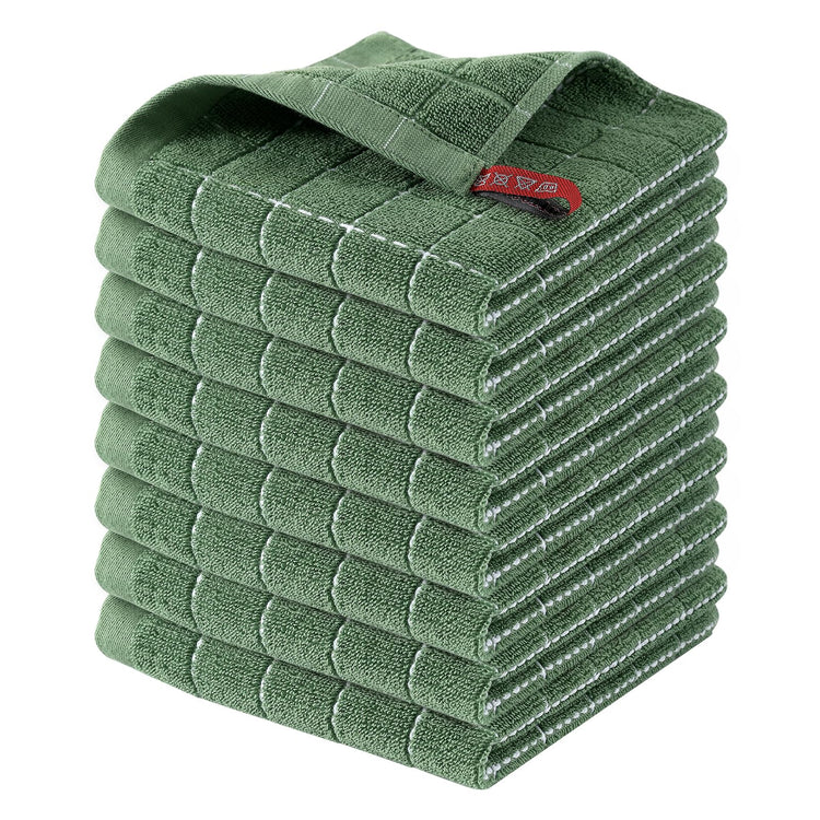 100% Cotton Terry Kitchen Dish Cloths (8 Count)