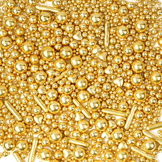Gold Pearl Heart Sprinkles for Cake Decorating (5.29 Ounce)